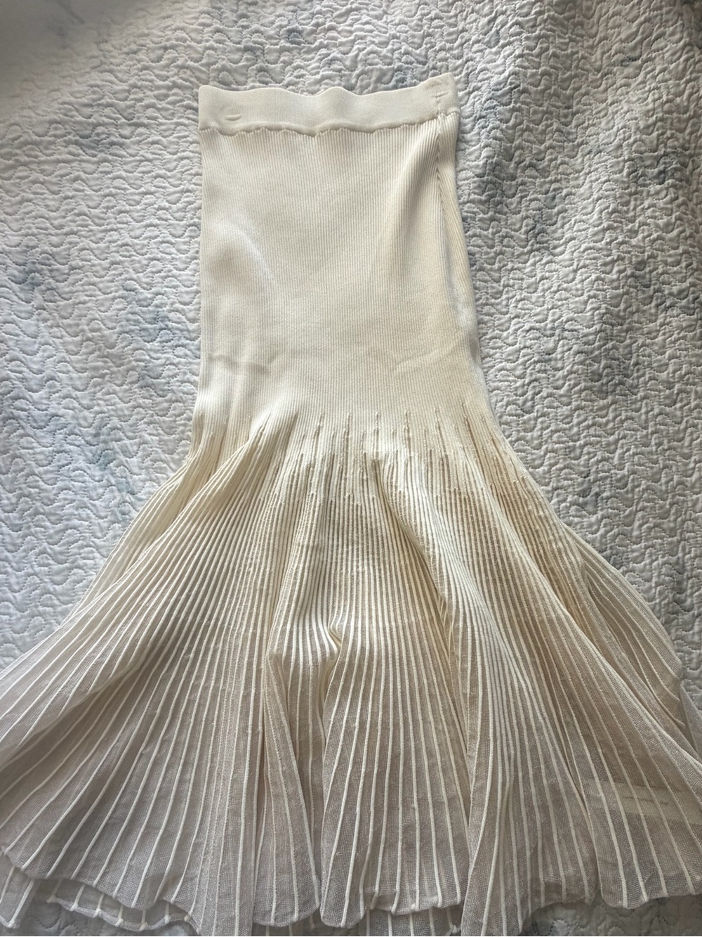 Commense Cream Knit Maxi Skirt - Picture 2 of 5